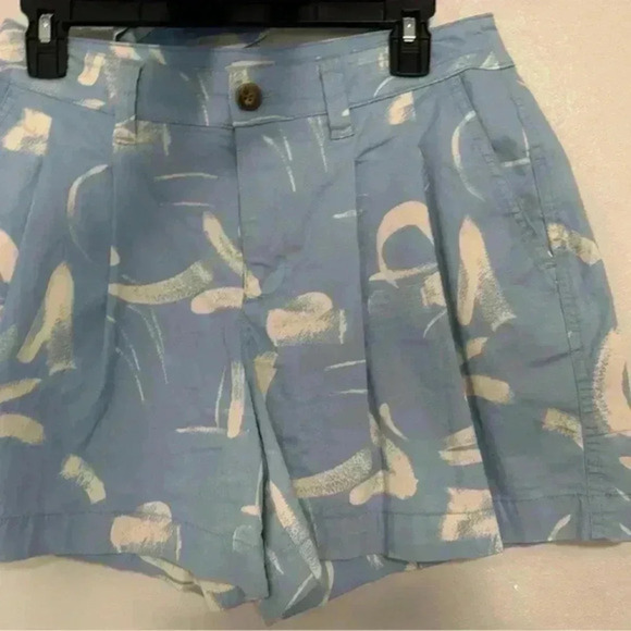 Women's High-Rise Pleat Front Shorts -‎ A New Day Blue 6 - Picture 3 of 5